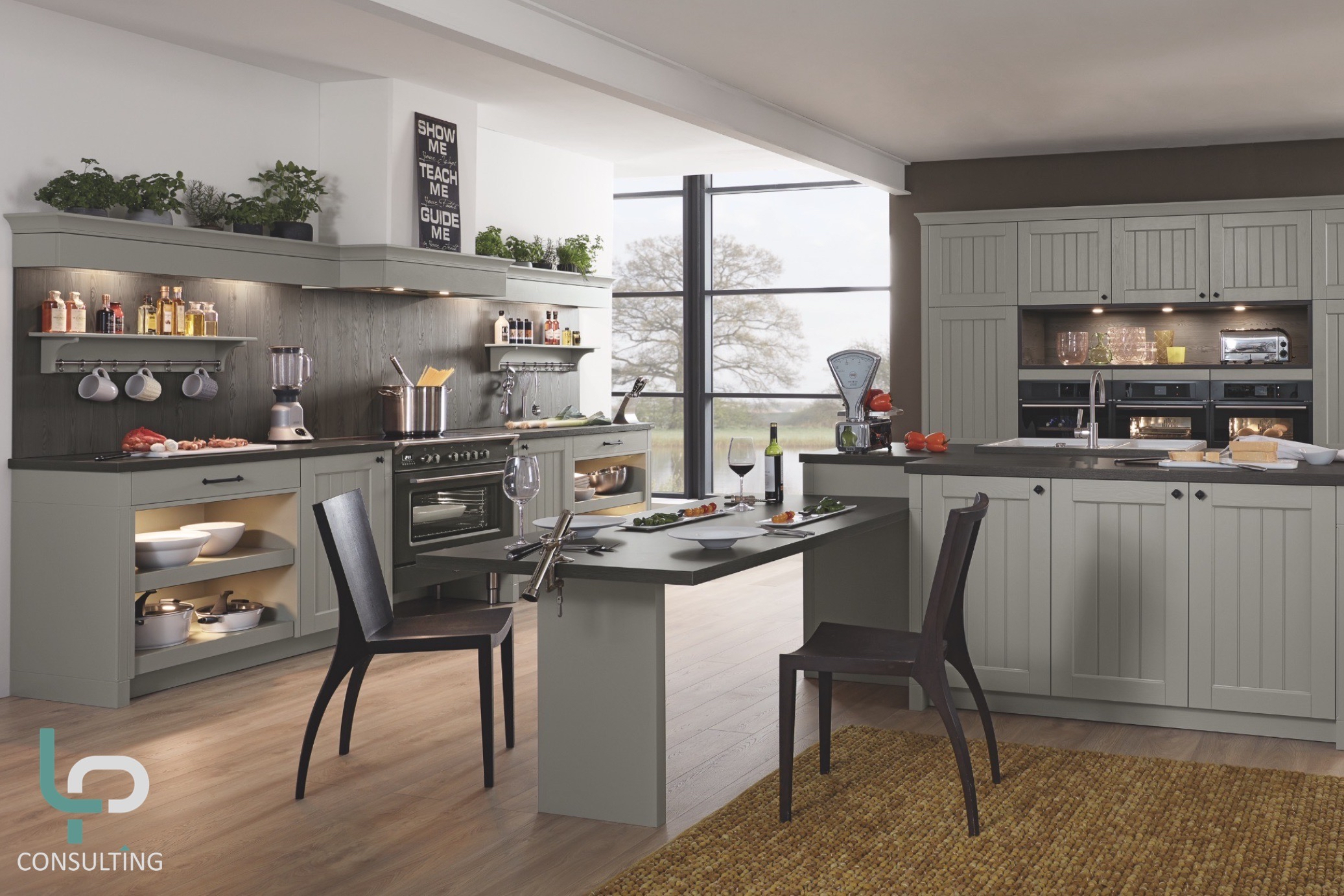 LP Consulting, cuisine cottage, porte à cadre
