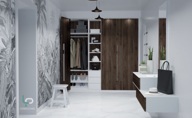 Les ameublements intérieur de LP Consulting Placard sur mesure bois et blanc